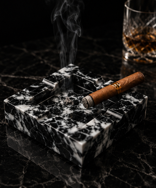 Messy Black Ash Tray