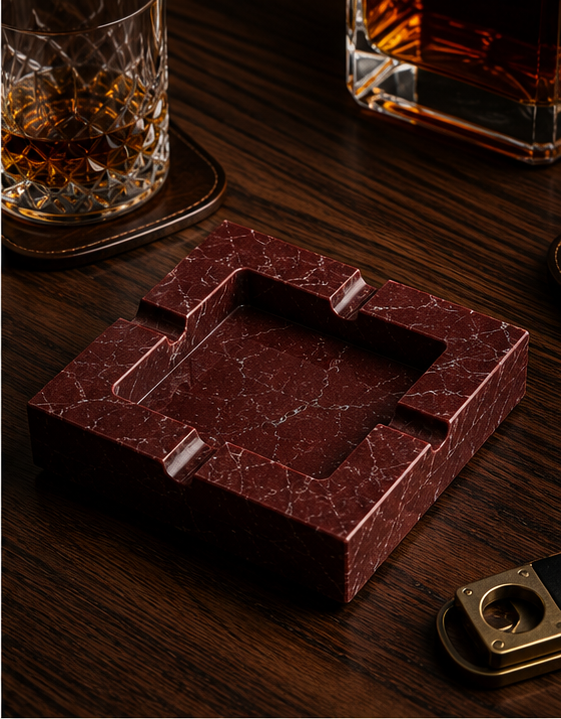 Red Marfil Ash Tray