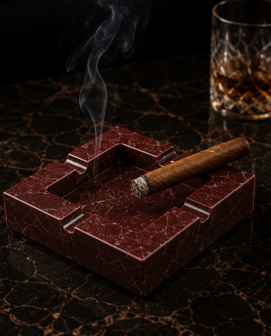 Red Marfil Ash Tray