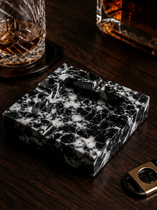 Messy Black Ash Tray